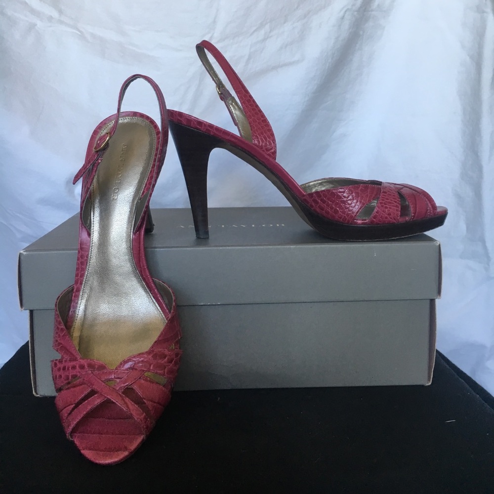 Ann Taylor Alexis Croco Heels